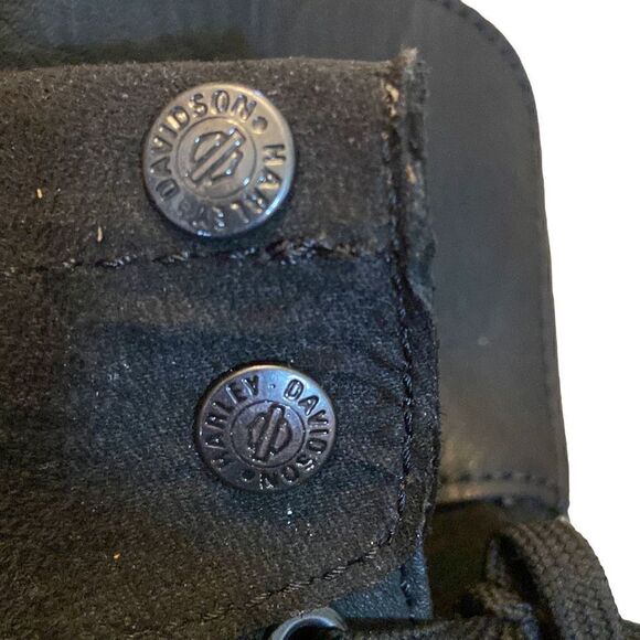 Harley Davidson Women’s Amaris Black Leather Motorcycle Boots Size 10 - Picture 8 of 9